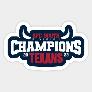 Houston Football 2023 AFC South Champs Sticker